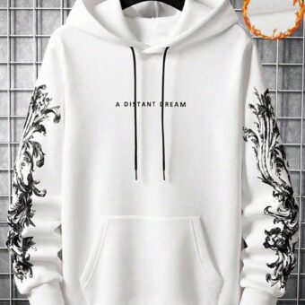 Moletom Canguru Unissex Estampado Distant Dream Casaco Streetwear Flanelado, Blusa de Frio e Agasalho